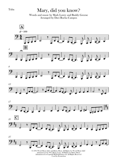 Mary, Did You Know? (arr. Davi Rocha Campos)