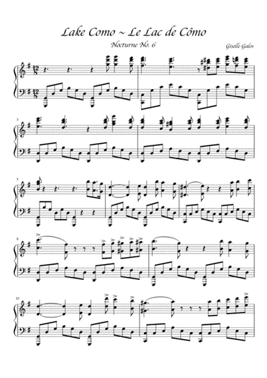 Lake Como Piano Solo ~ Le Lac de Cômo ~ Nocturne No. 6 (arr. Simply Beautiful Music)