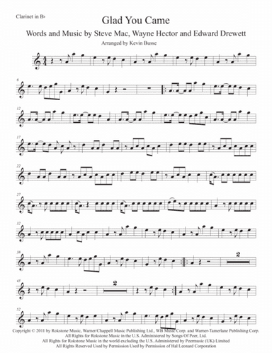 Glad You Came (arr. Kevin Busse)
