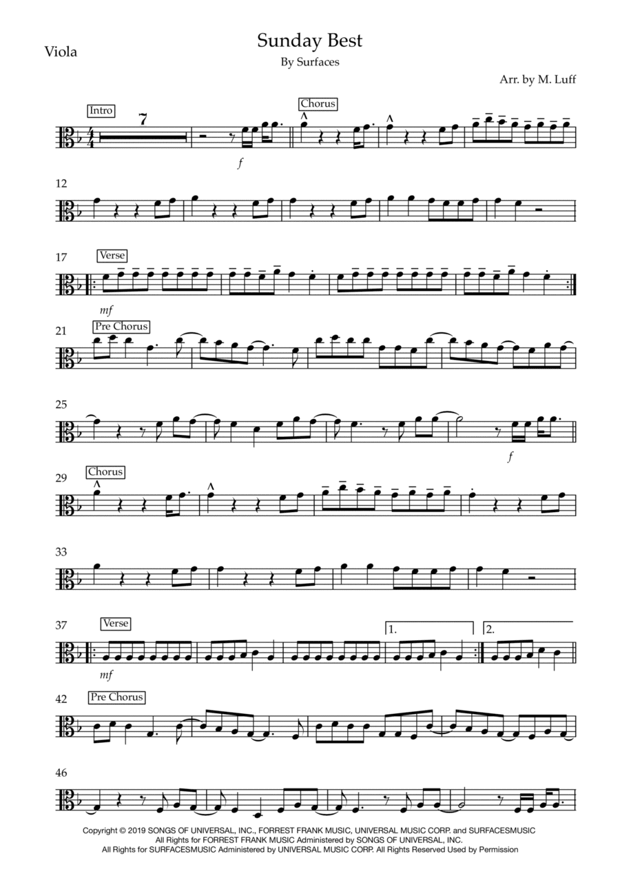 Sunday Best (arr. Matt Luff)