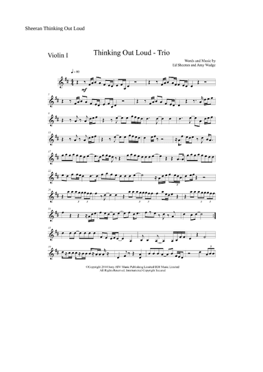 Thinking Out Loud (arr. Mimi Croft)