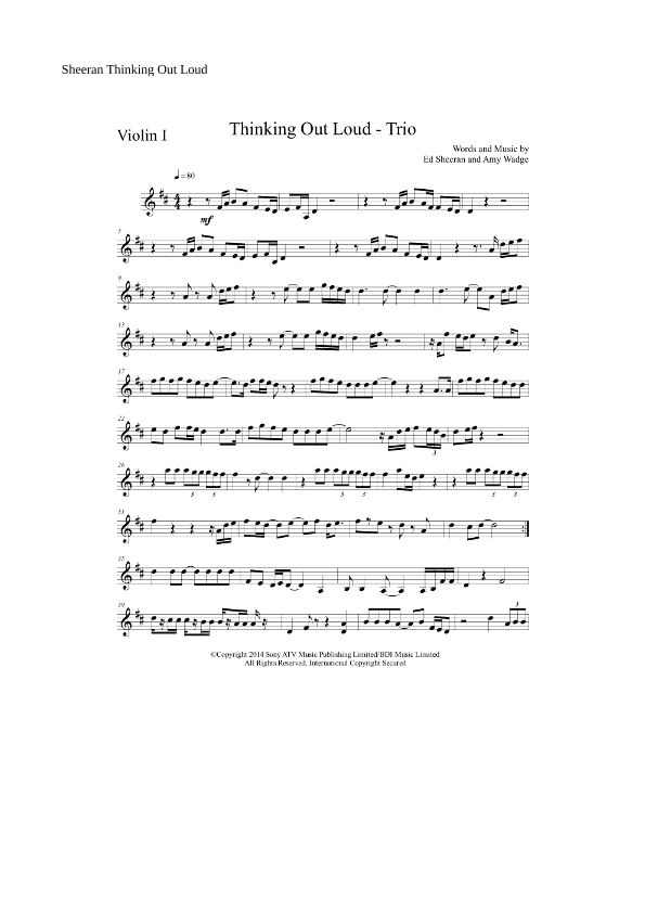 Thinking Out Loud (arr. Mimi Croft)