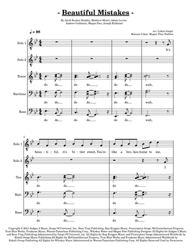 Beautiful Mistakes (arr. Lukas C Jaeger)
