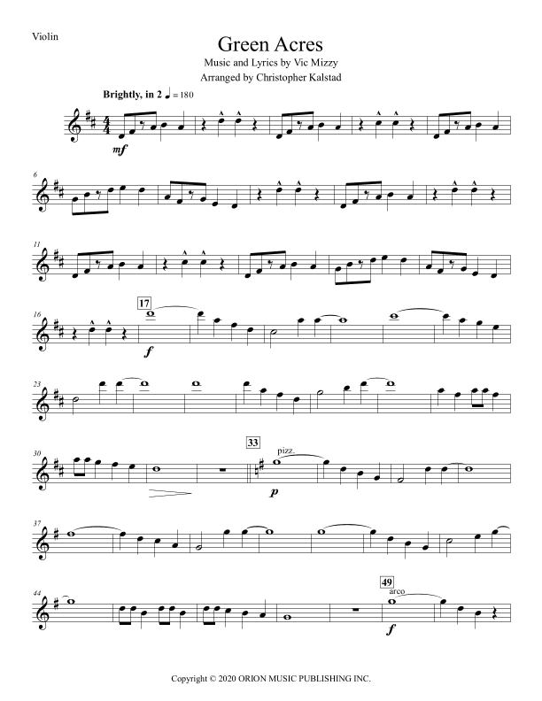 Green Acres (arr. Christopher Kalstad)