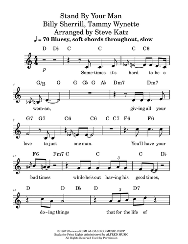 Stand By Your Man (arr. Steve Katz)