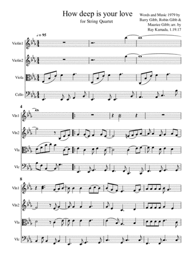 How Deep Is Your Love  from the Motion Picture SATURDAY NIGHT FEVER (arr. Ray Kamada)