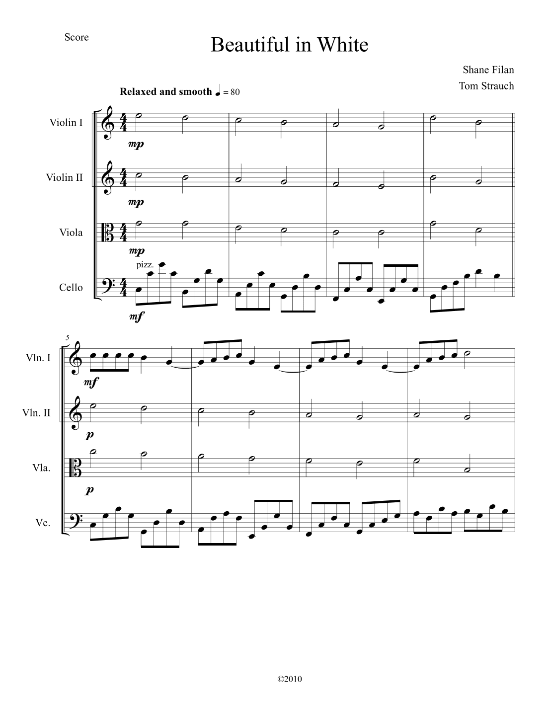 Beautiful In White (arr. Tom Strauch)