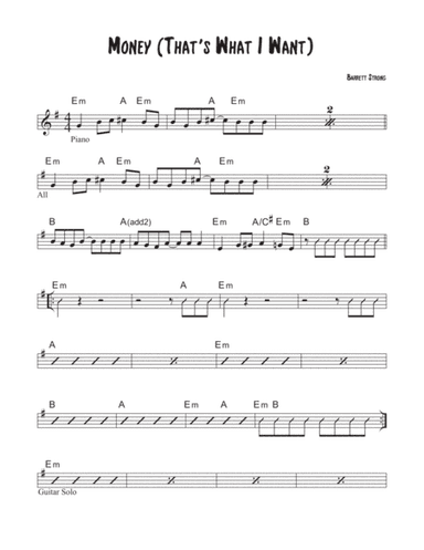 Money (that's What I Want) (arr. David M Fagnant)