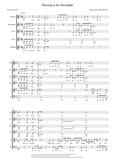 Dancin' In The Moonlight (arr. Kate Bell)