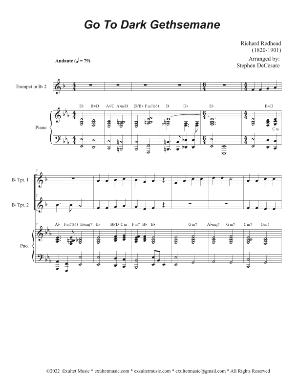 Go To Dark Gethsemane (Duet for Bb-Trumpet) (arr. Stephen DeCesare)