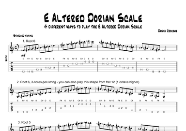 E Altered Dorian Scale (4 Ways to Play)