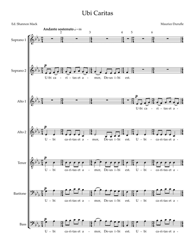 Ubi Caritas (arr. Shannon Mack)
