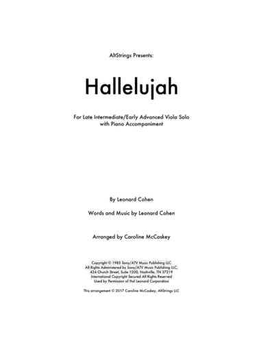 Hallelujah (arr. Caroline McCaskey)