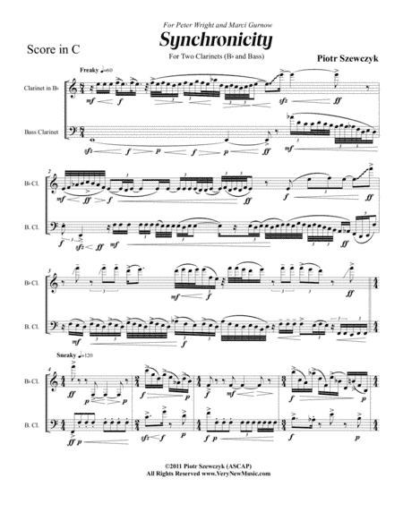 Synchronicity for Clarinet and Bass Clarinet