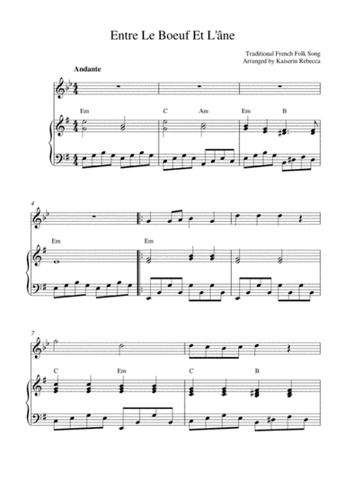 Entre Le Boeuf Et L'âne (arr. Kaiserin Rebecca)