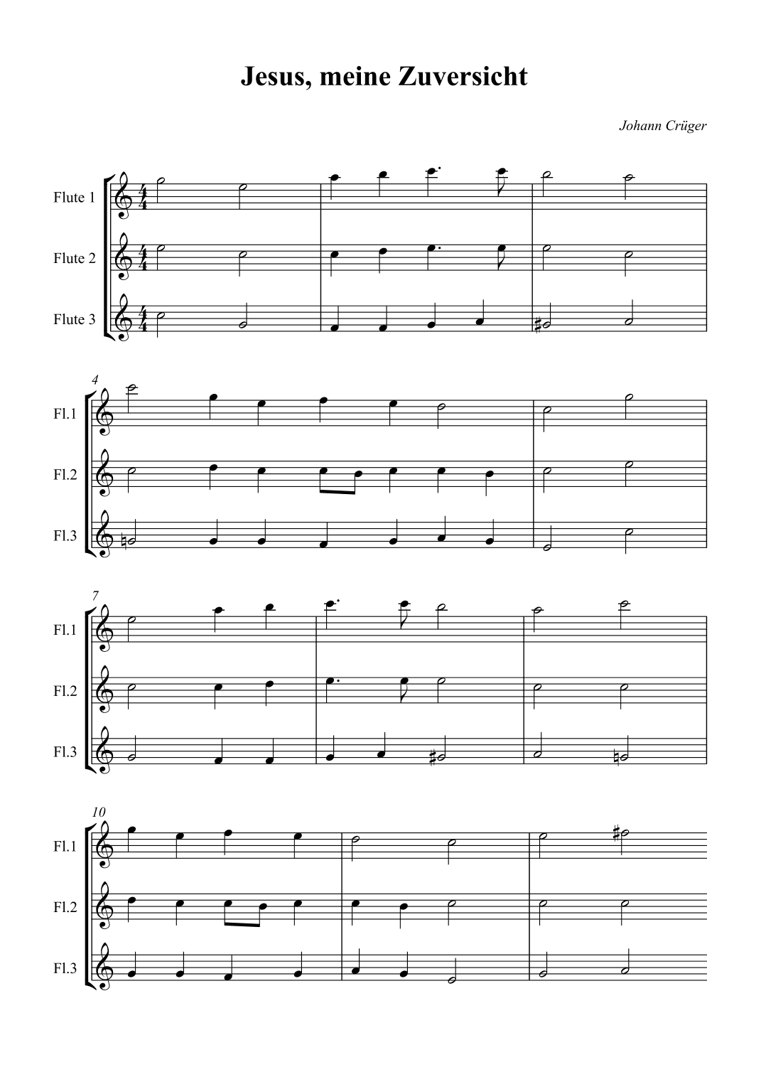Jesus, meine Zuversicht (arr. Wesley S. SIlva)