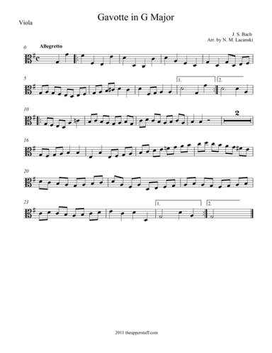 Gavotte in G Major (arr. Nick Lacanski)