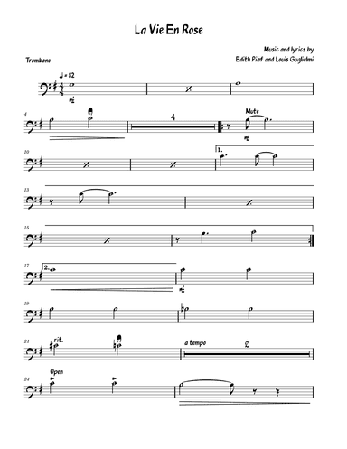 La Vie En Rose (arr. David Lartey)