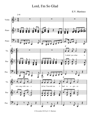Lord, I'm So Glad