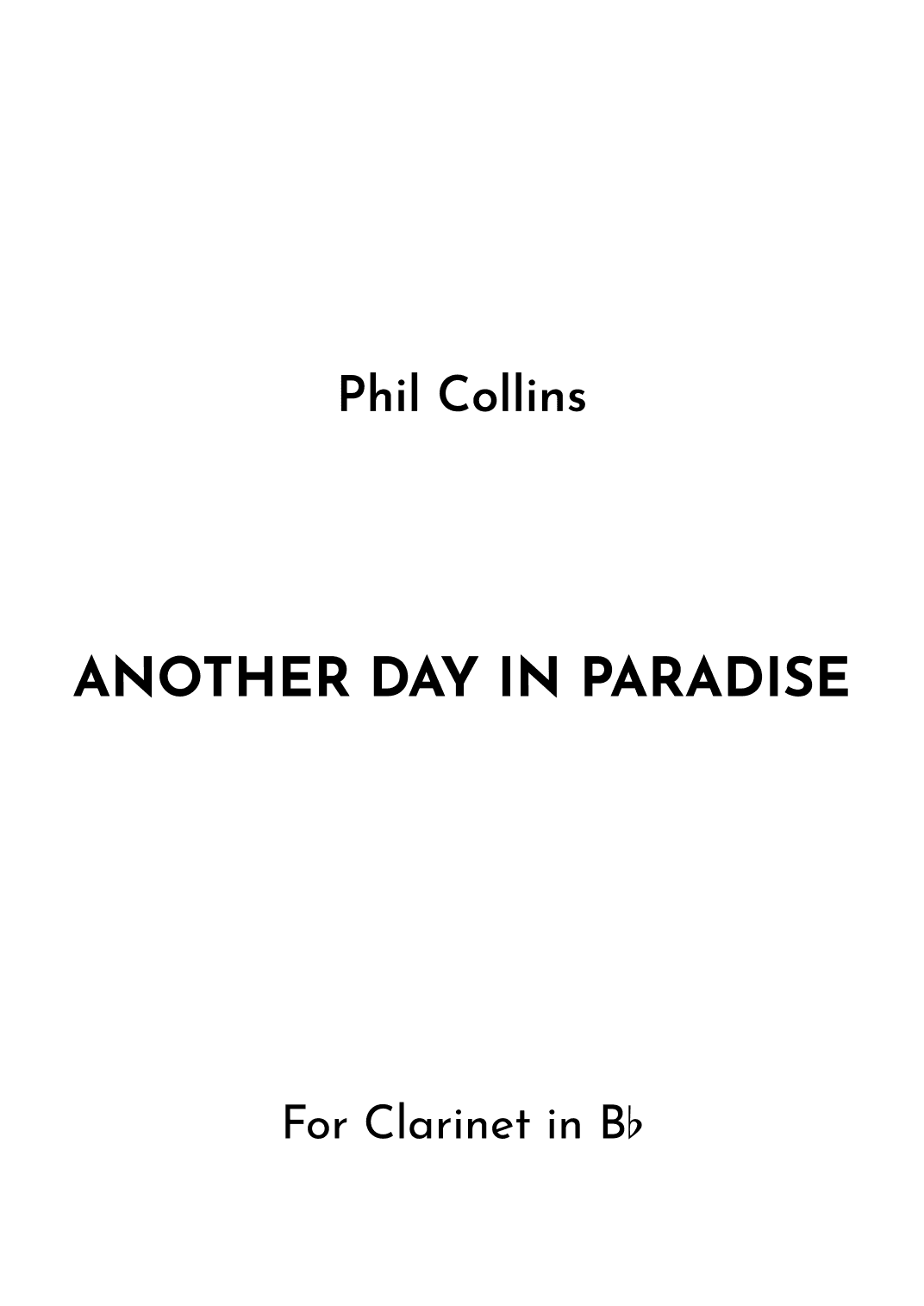Another Day In Paradise (arr. Jireh J.)