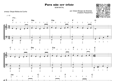 Para Nao Ser Triste (arr. Sérgio Matias da Cunha)