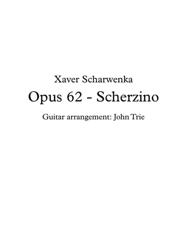 Opus 62, Scherzino - tab (arr. John Trie)