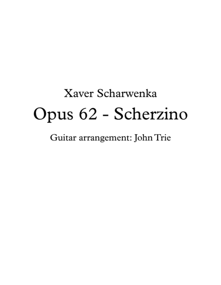 Opus 62, Scherzino - tab (arr. John Trie)