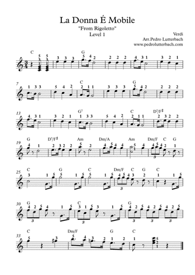 La Donna É Mobile (arr. Pedro Lutterbach)