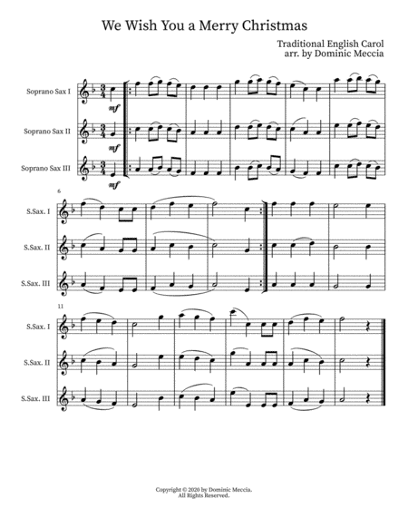We Wish You a Merry Christmas (arr. Dominic Meccia)