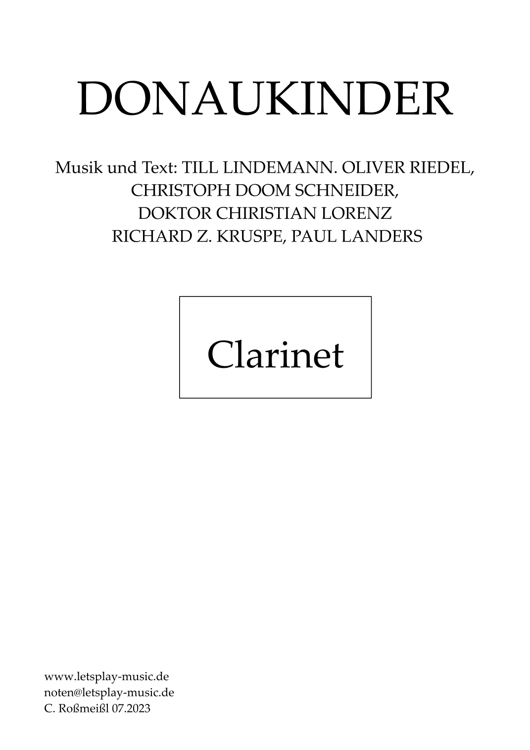 Donaukinder (arr. Christian Roßmeißl)