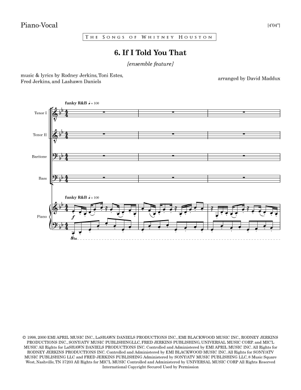 If I Told You That (arr. David Maddux)