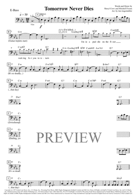 Tomorrow Never Dies  from the Motion Picture TOMORROW NEVER DIES (arr. Jan Angermüller)