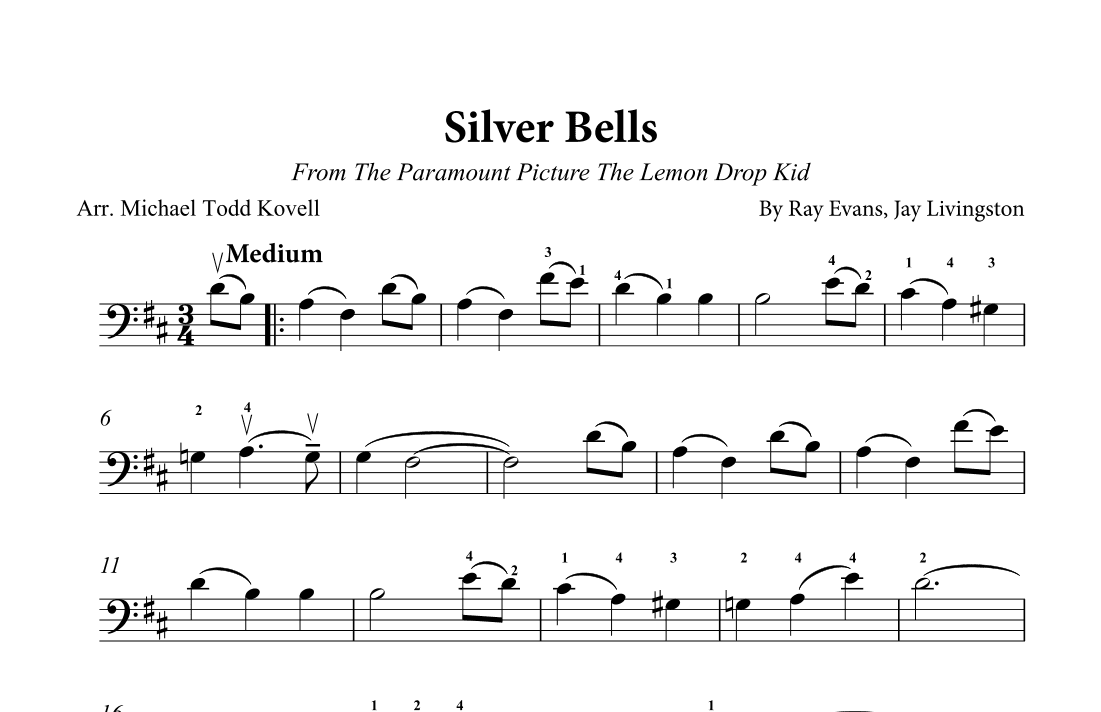 Silver Bells (arr. Michael Todd Kovell)