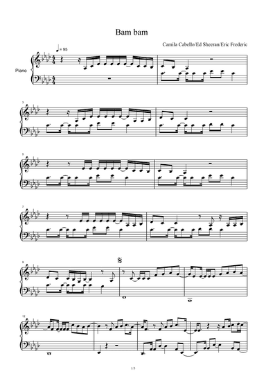 Bam Bam (arr. Camila Cabello Feat. Ed Sheeran)
