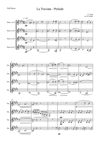 Verdi - La Traviata Prelude (arr. Michael Gibbs)