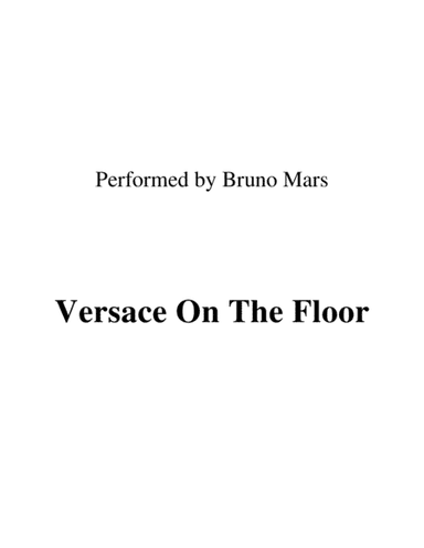Versace On The Floor (arr. Ronn M)