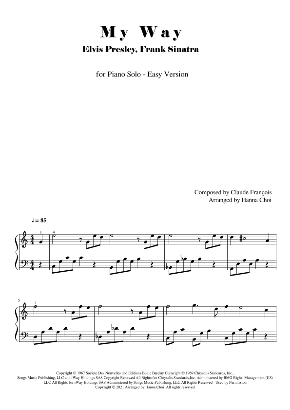 My Way (arr. Hanna Choi)