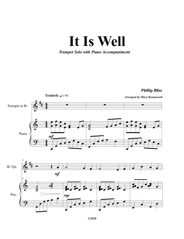 It Is Well (arr. Mary Rounsavall)