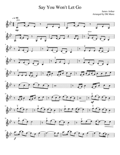 Say You Won't Let Go (arr. DK Music)