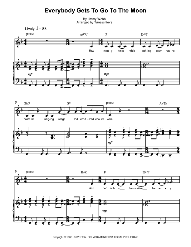 Everybody Gets To Go To The Moon (arr. Tunescribers)