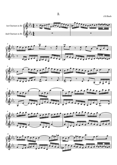 Bach: Invention 2 for two clarinets (arr. Saho Omukai)