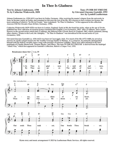 In Thee Is Gladness (arr. Lyndell Leatherman)