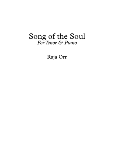 Song of the Soul for Tenor