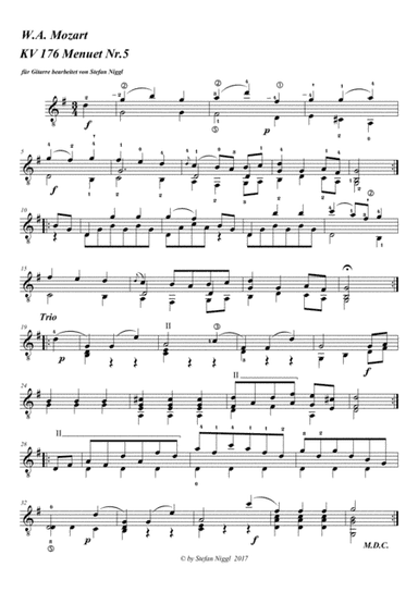 Menuet KV 176 no.5 (arr. Stefan Niggl)