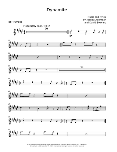 Dynamite (arr. David Lartey)