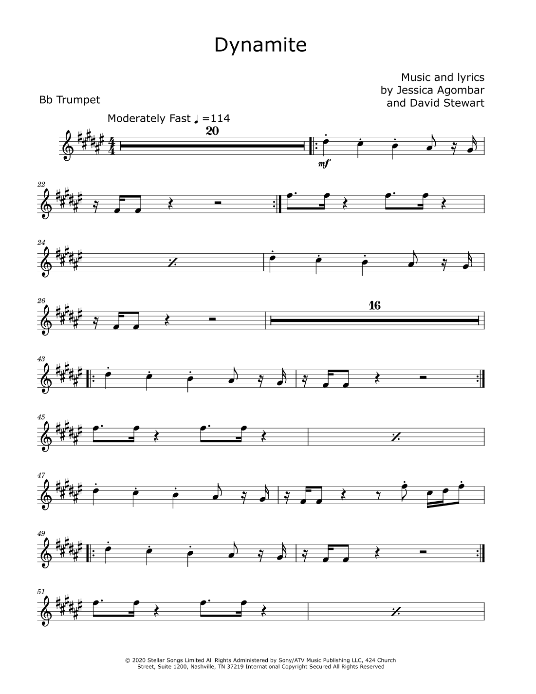 Dynamite (arr. David Lartey)