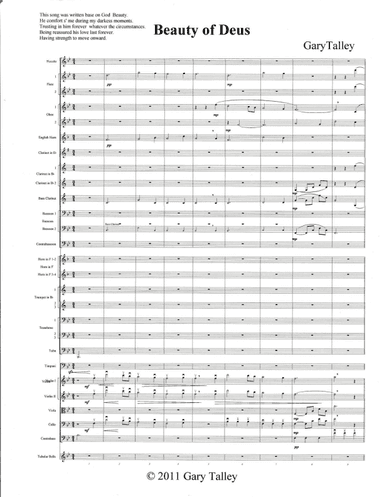 Beauty of Deus  - Score Only