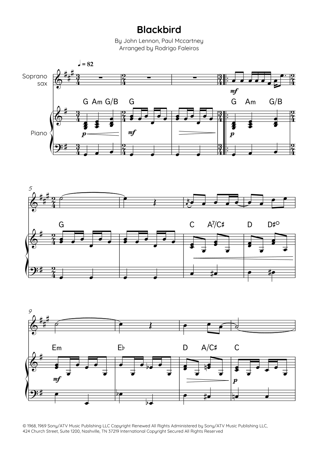 Blackbird (arr. Rodrigo Faleiros)