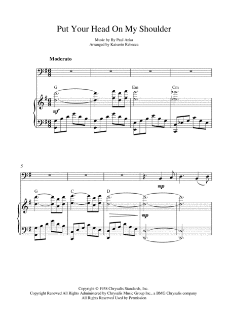 Put Your Head On My Shoulder (arr. Kaiserin Rebecca)
