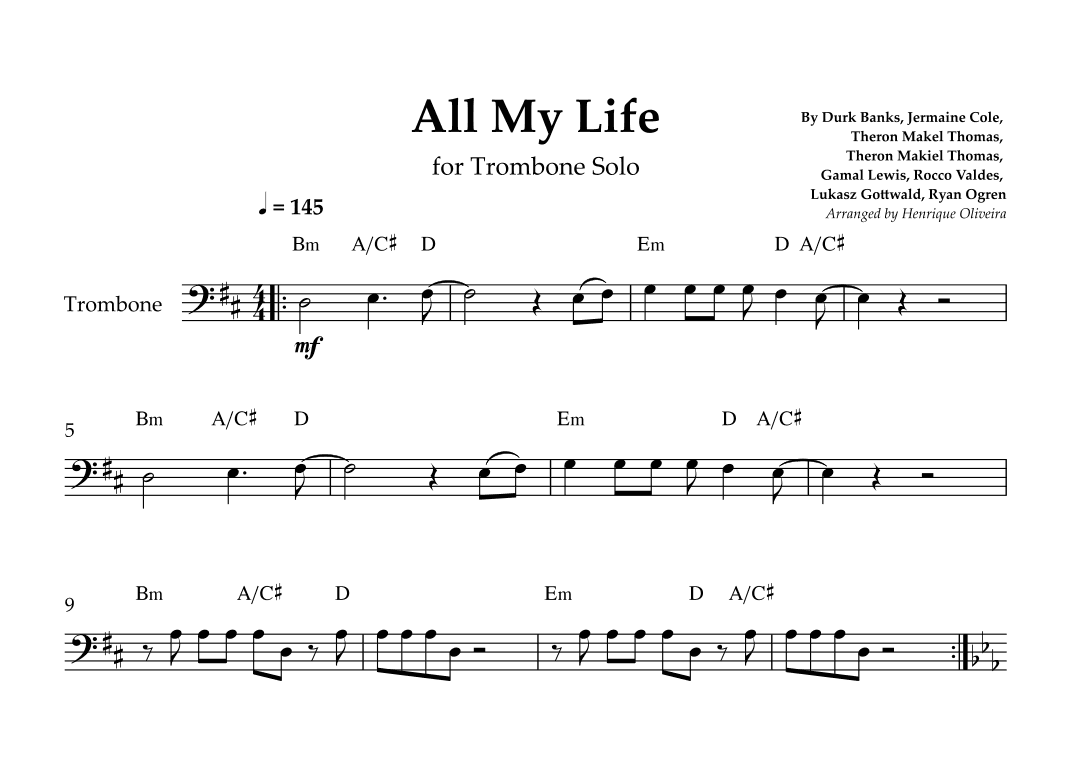 All My Life (arr. Henrique Oliveira)